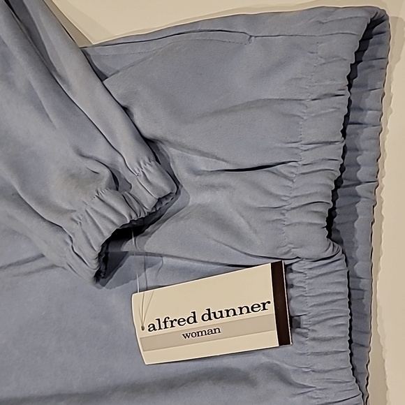 Alfred Dunner Ultra Suede Embroidered Patchwork Zippered Jacket Baby Blue 24W - Picture 6 of 15